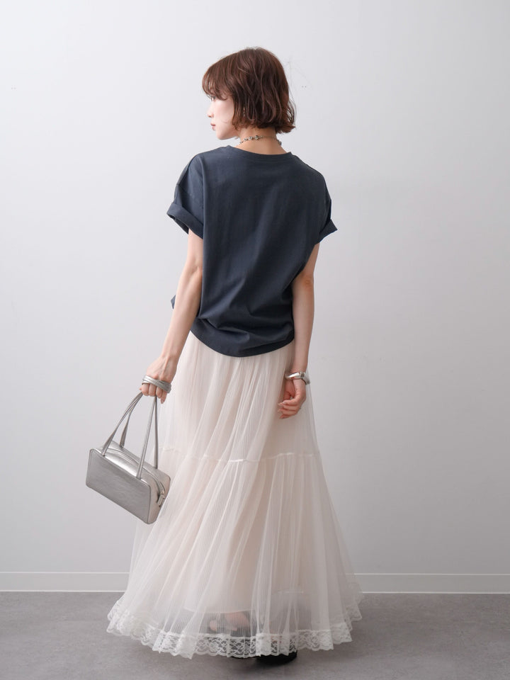 [SET]フロッキーロゴTEE+チュールレーススカート(2set)