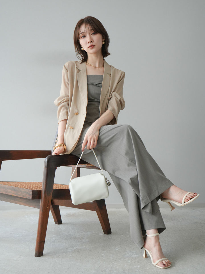 [予約]ゴールドボタンシアージャケット/ベージュ