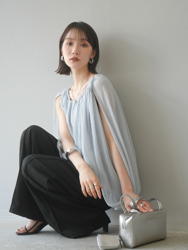 [予約]ラメシアーバルーントップス/ブルー