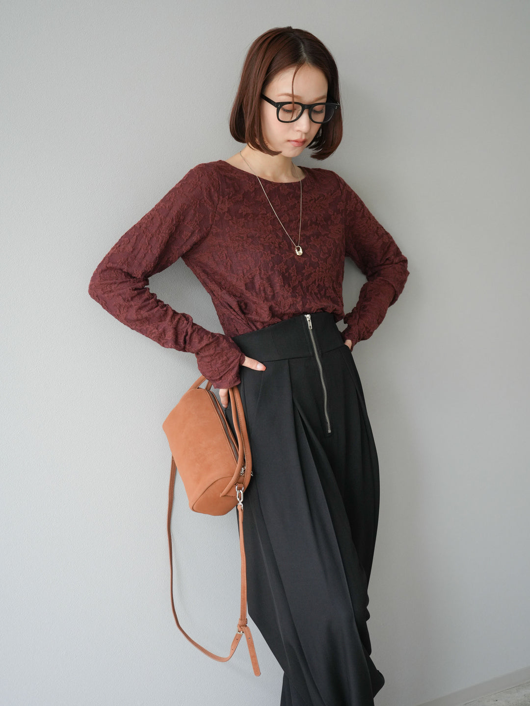 [予約]シアージャガードトップス/ブラウン