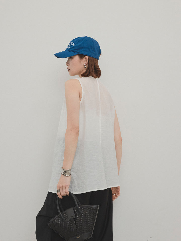 [予約]シアータックアシンメトリーブラウス/アイボリー