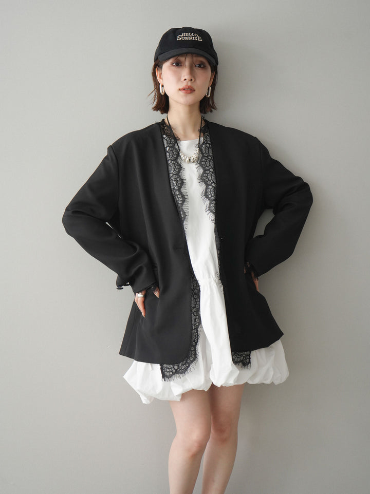 [予約]ノースリバルーンミニワンピース/white