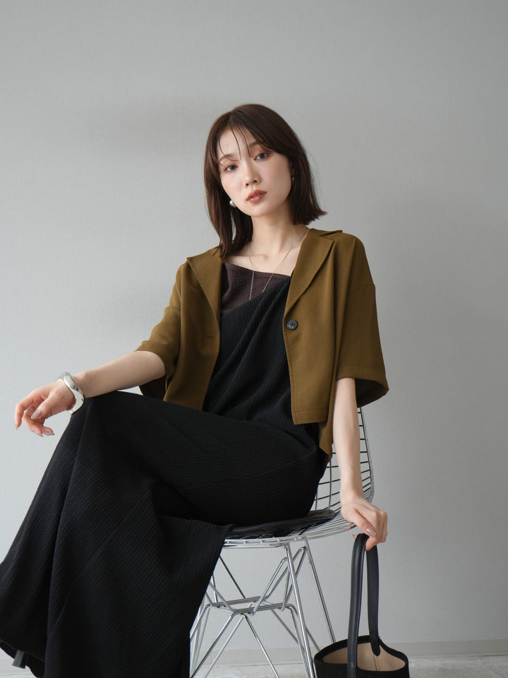 [予約]ハーフショートジャケット/ブラウン