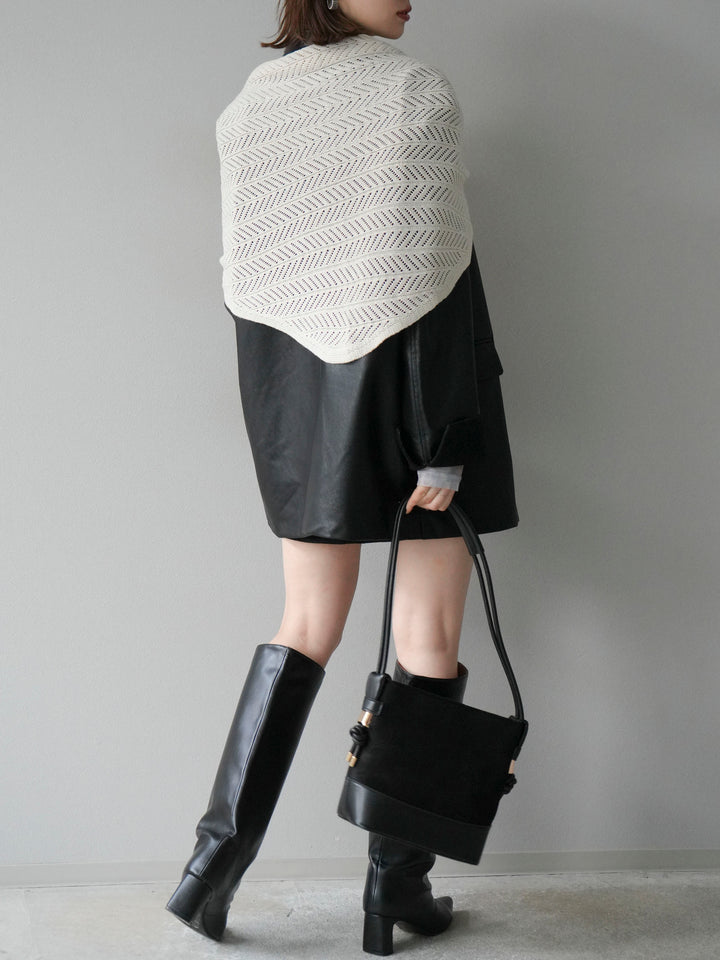 [予約]スエードペチパンツ付ミニスカート/ブラック