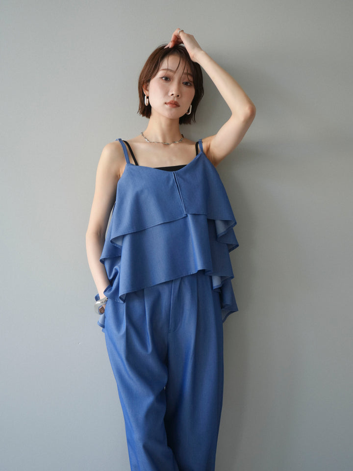 [予約]ティアードキャミソール/blue