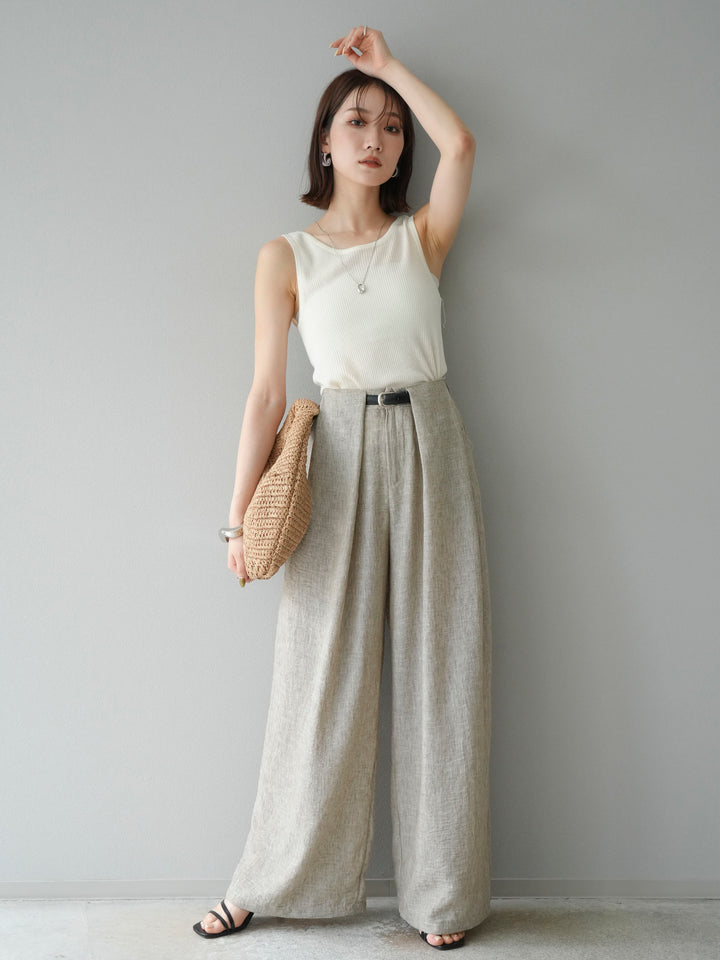 [予約]レーヨンニットタンクトップ/ホワイト