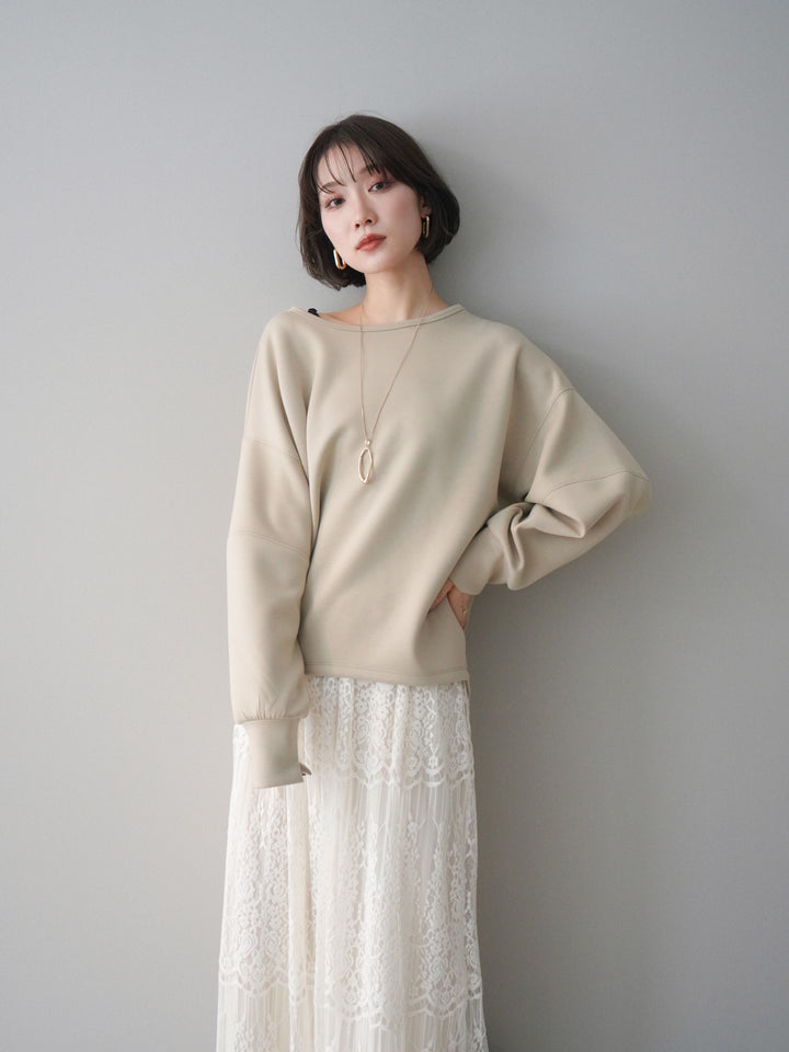 [予約]ライトポンチコクーンプルオーバー/beige