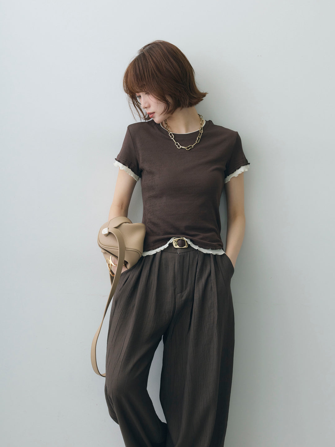 [SET]メロートリムレイヤードTEE+メロートリムレイヤードTEE(2set)