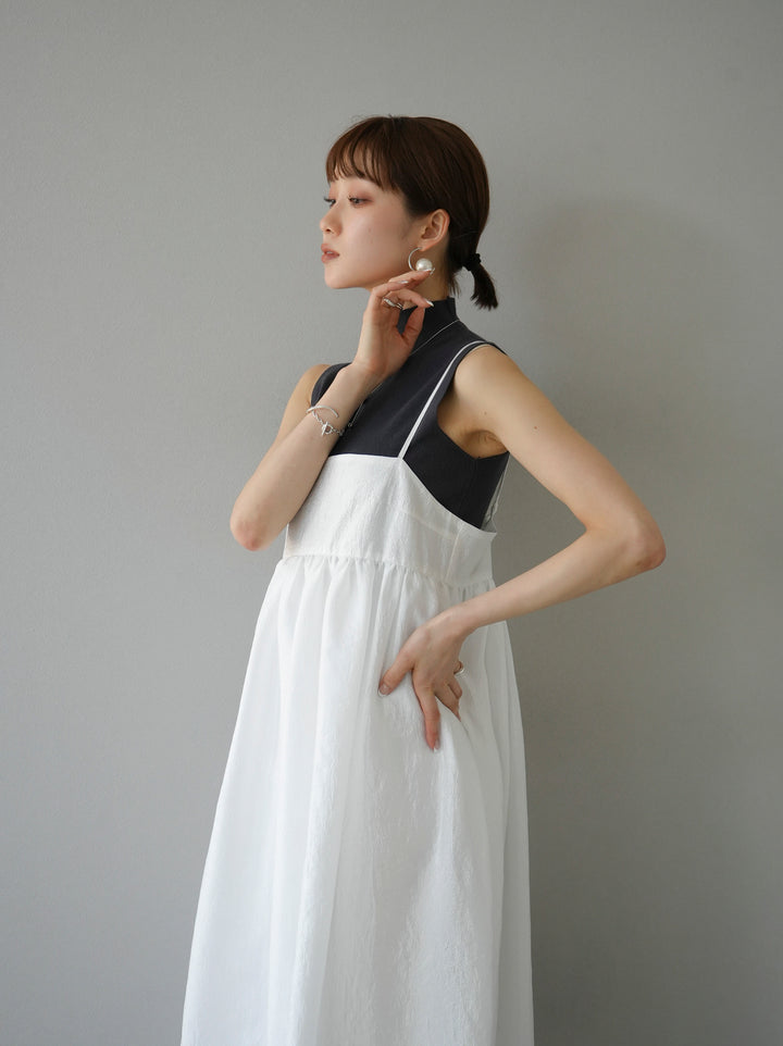 [Pre-order] Sheer Washer Volume Cami Dress/Off