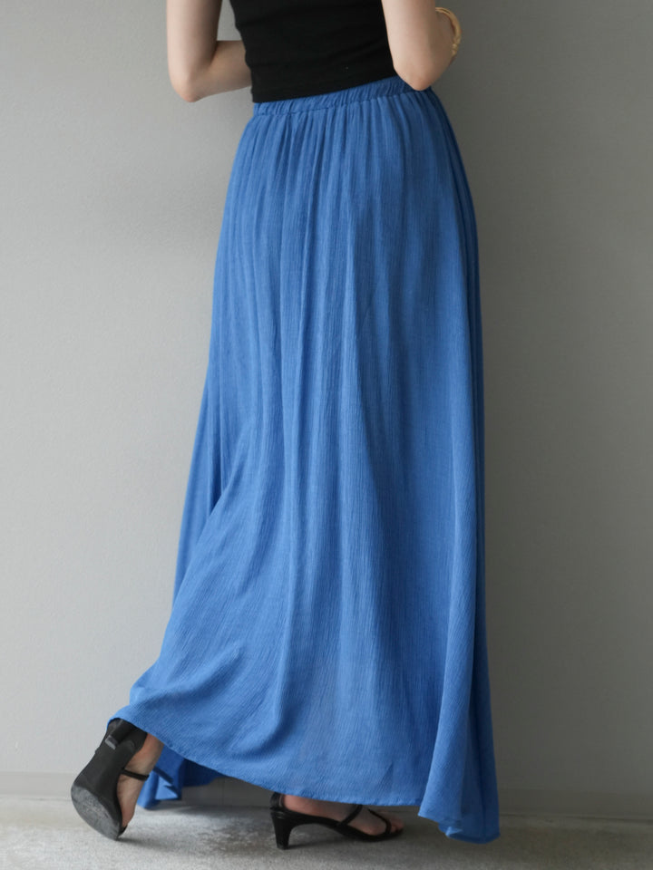 [SET]ビーズモチーフ楊柳ブラウス＆フレアスカートSET UP(2set)