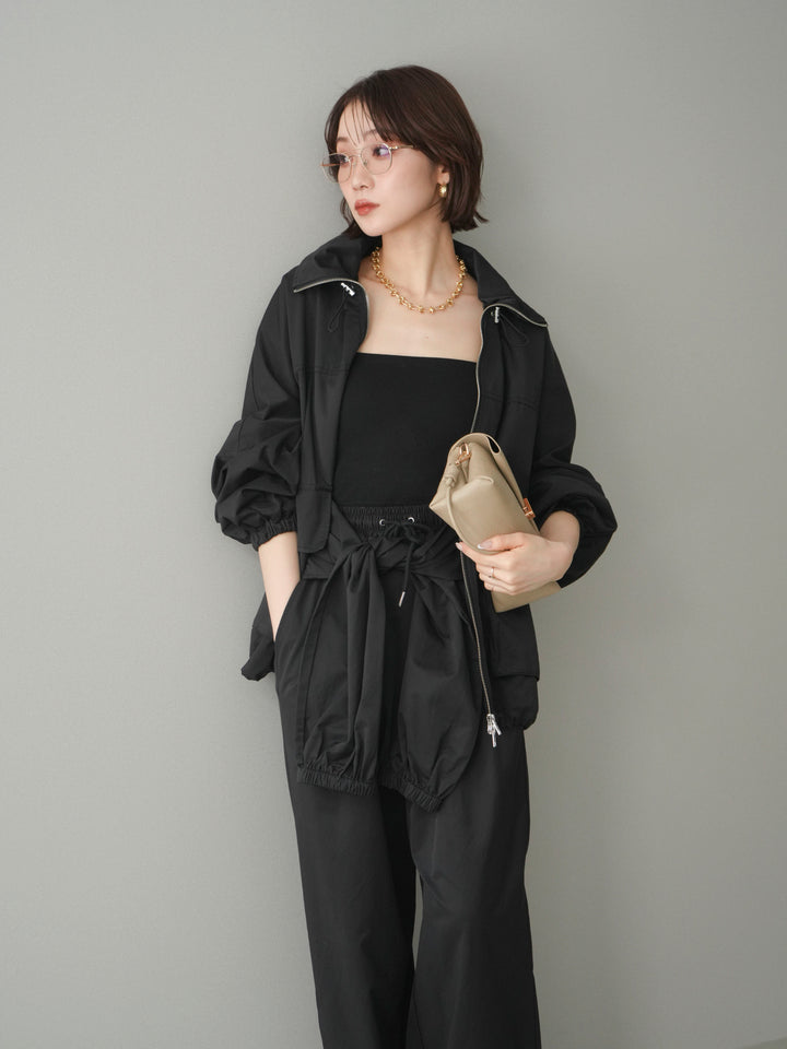 [予約]ビッグポケットコットンナイロンジップブルゾン/black
