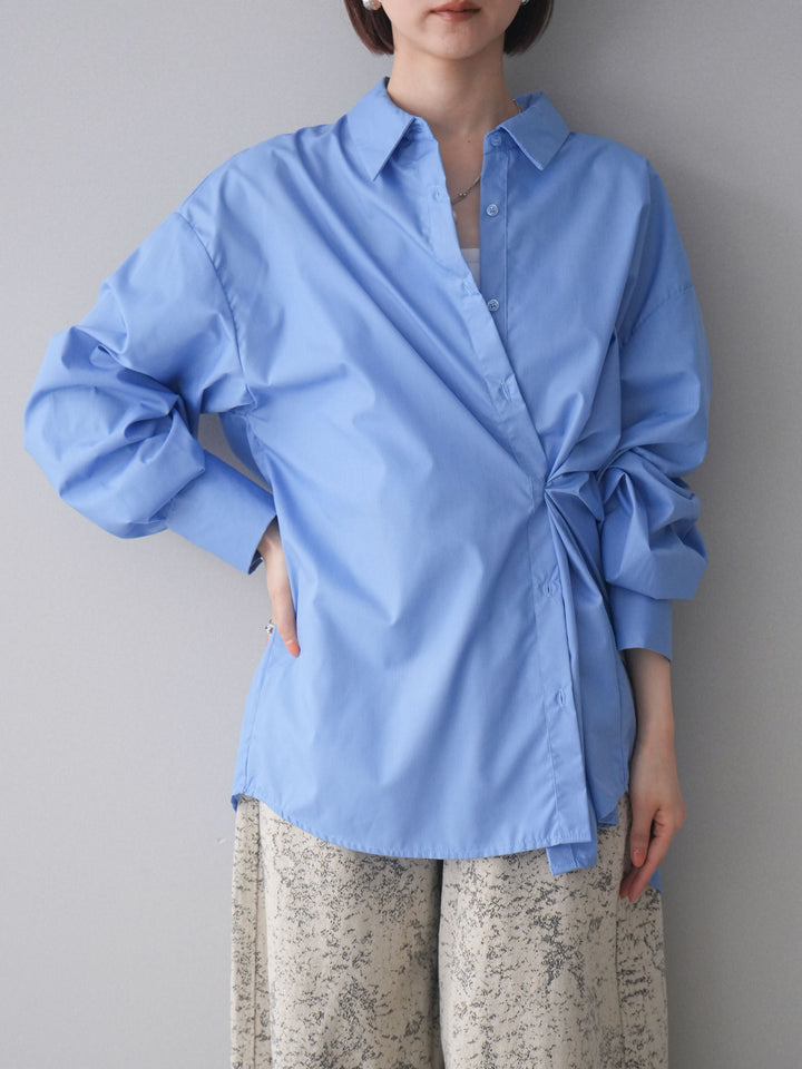 [予約]2wayベージックルーズシャツ/blue