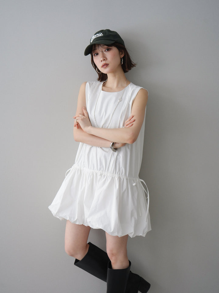 [SET]ノースリバルーンミニワンピース+選べるアクセセット(2set)