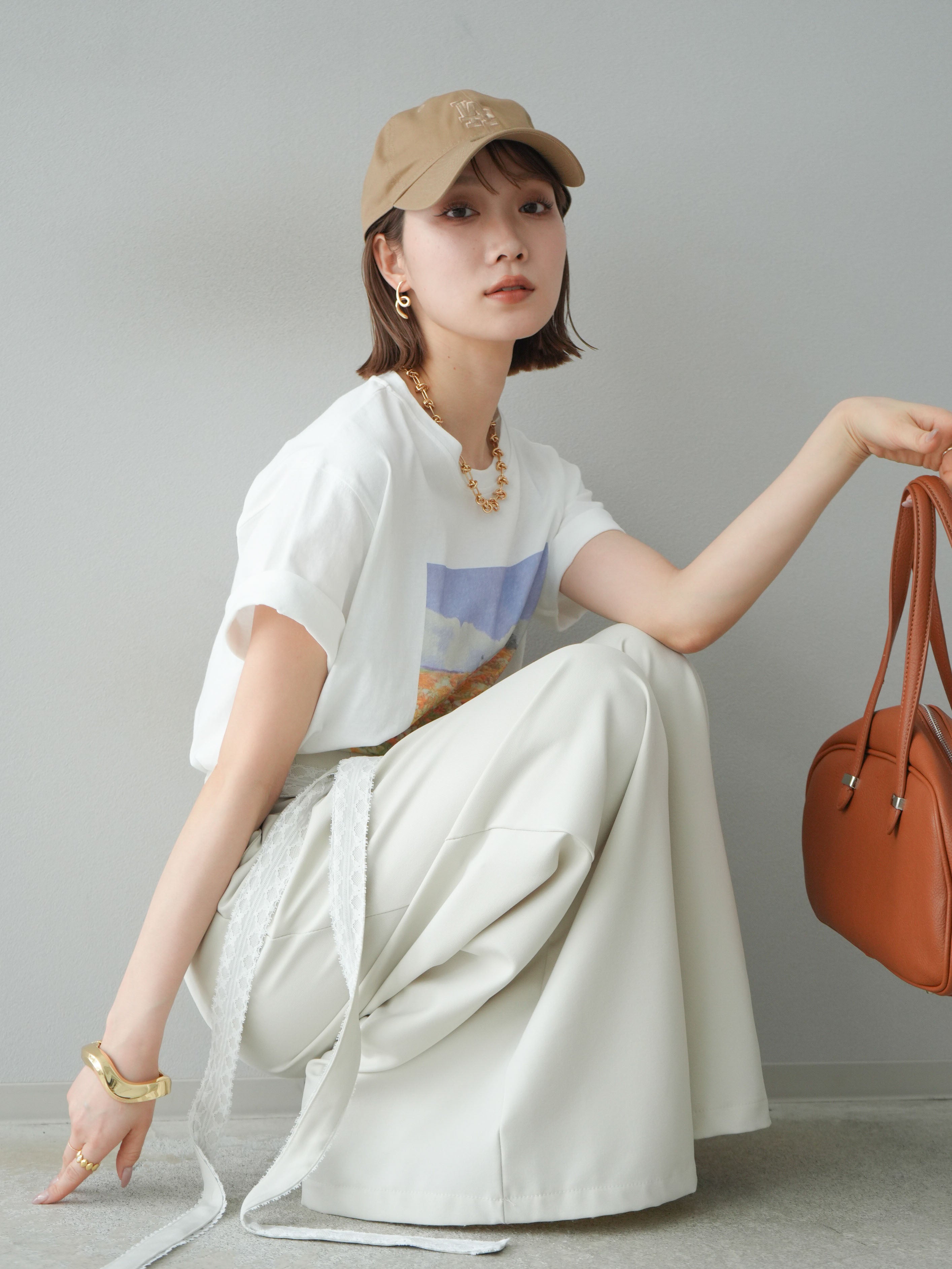 予約]フラワーフォトTシャツ/オフ – Lumier