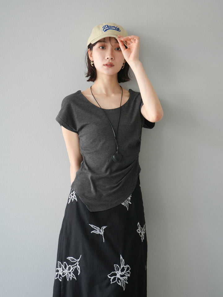 [予約]Parisロゴ刺繍CAP/ベージュ