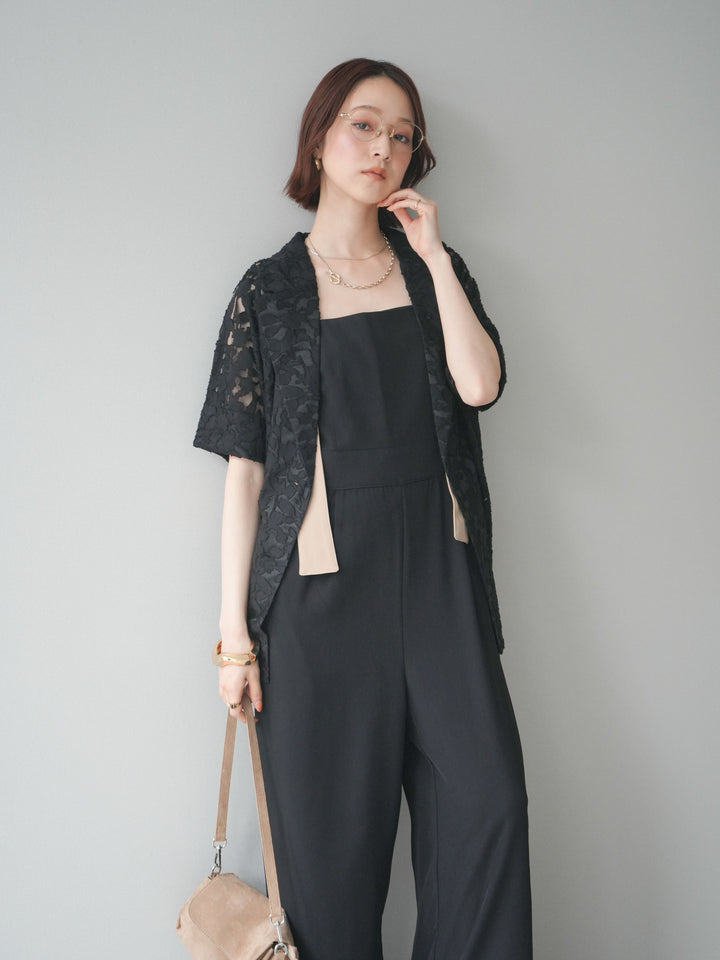 [SET]ショルダーリボンサロペット+選べるアクセセット(2set)