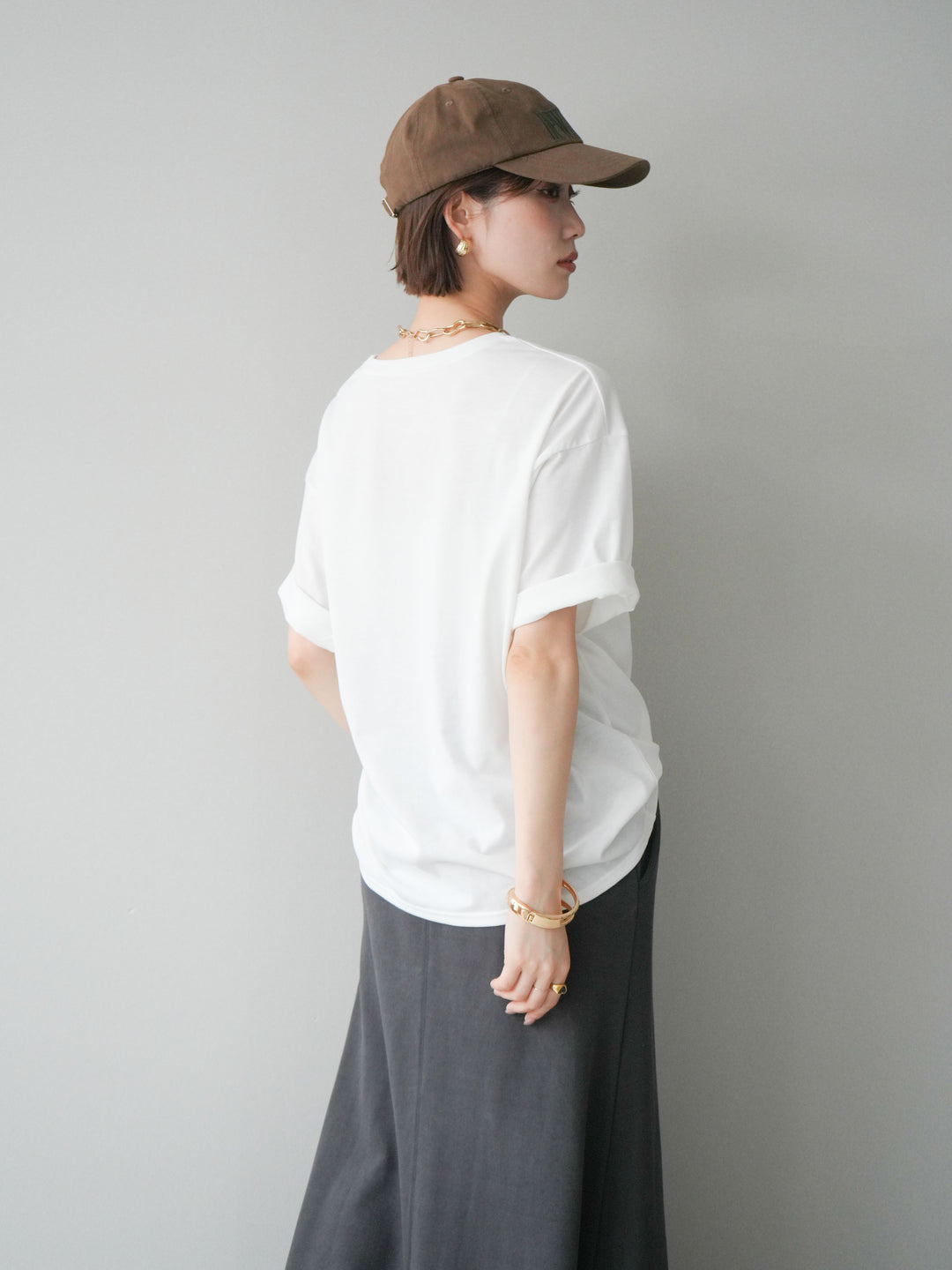 [予約]ブラーアートフォトTシャツ/off1