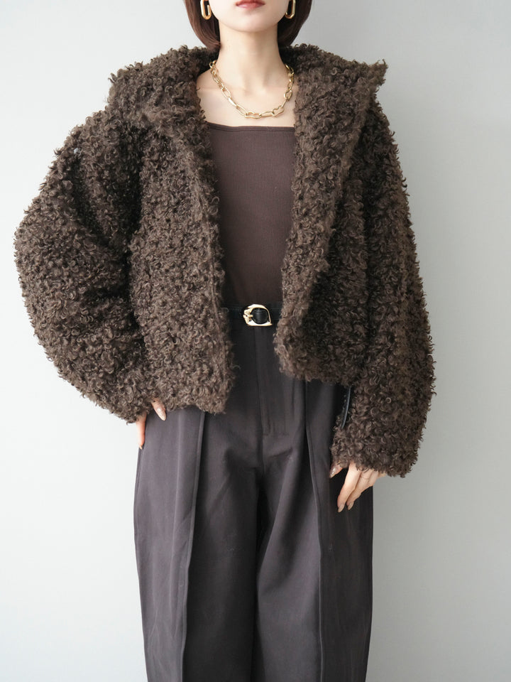 [SET]プードルファーミドルスタンドブルゾン+プードルファーミドルスタンドブルゾン(2set)