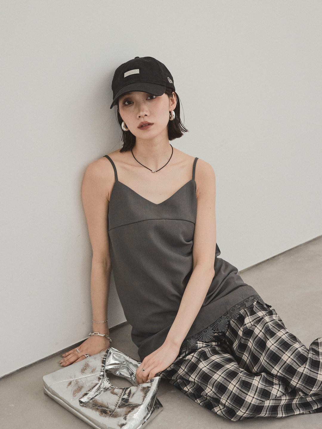 [SET]裾レース切替キャミミニワンピース+裾レース切替キャミミニワンピース(2set)