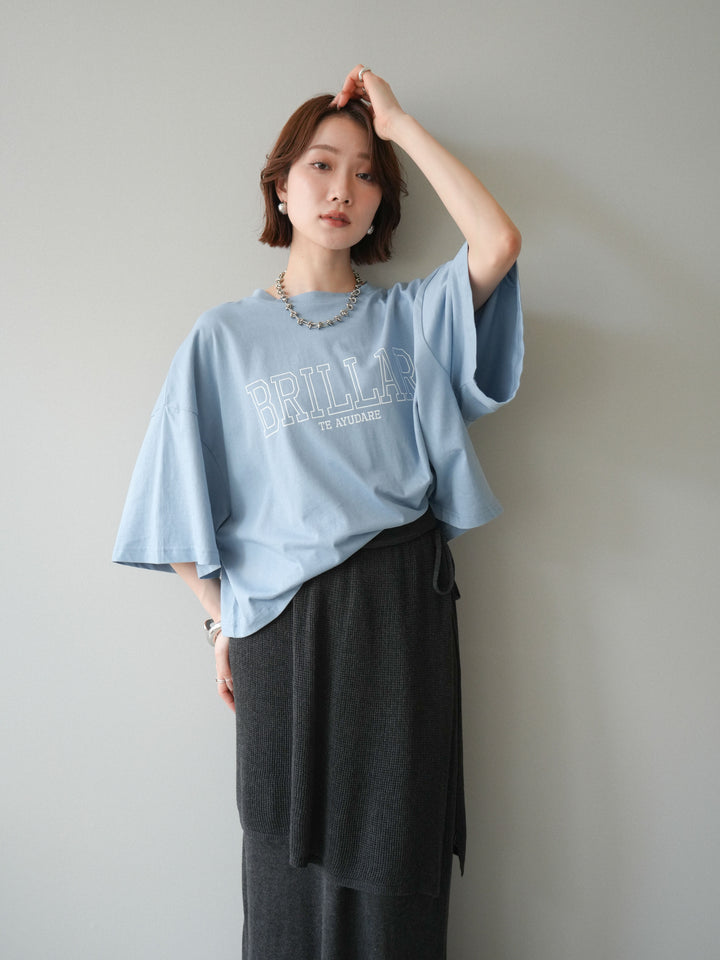 [予約]ボックスシルエットロゴTEE/blue