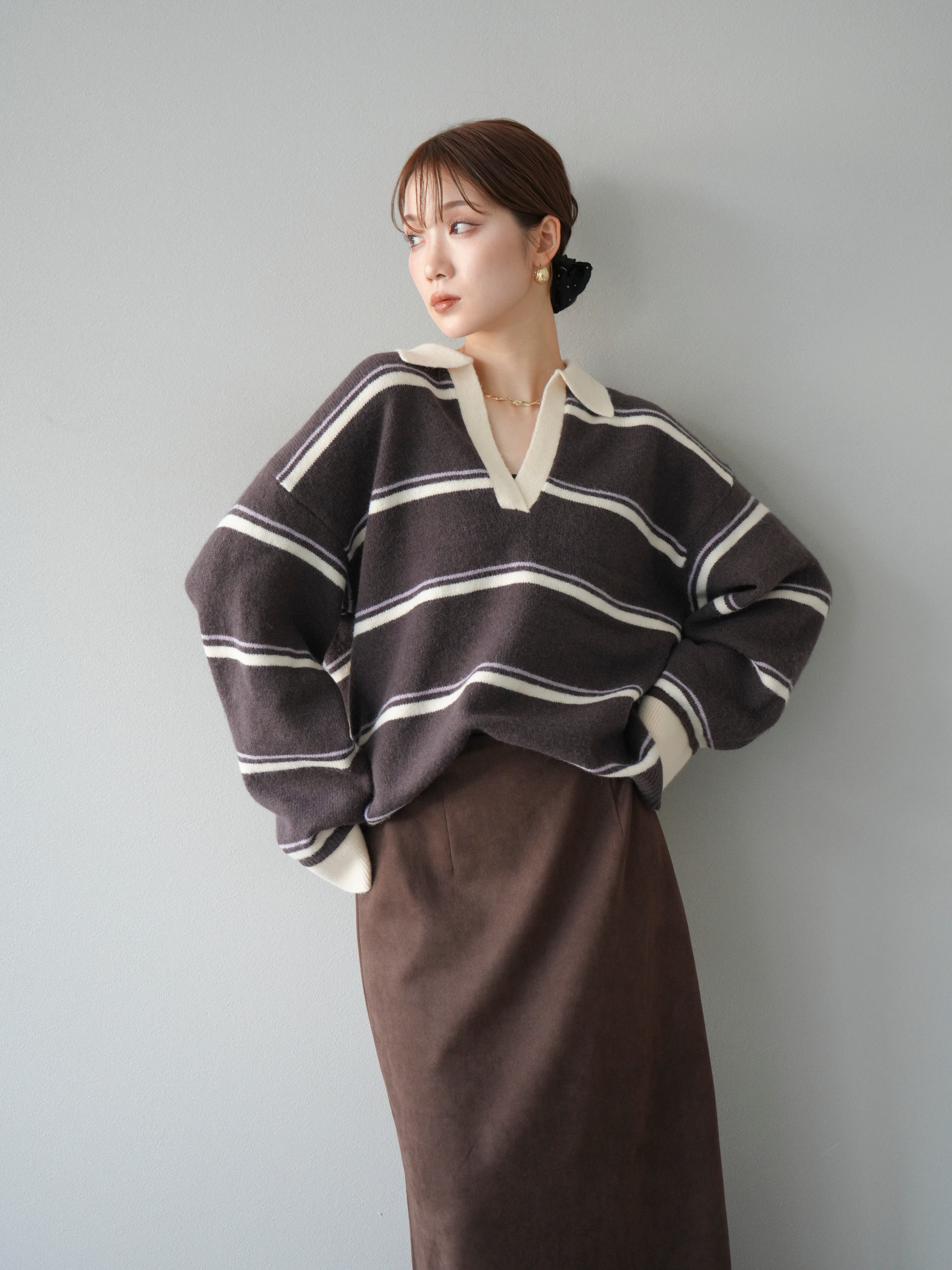 極美品✨22AW セオリー ニットポロプルオーバー スキッパー スリット 38 極美品✨22AW セオリー ニットポロプルオーバー スキッパー