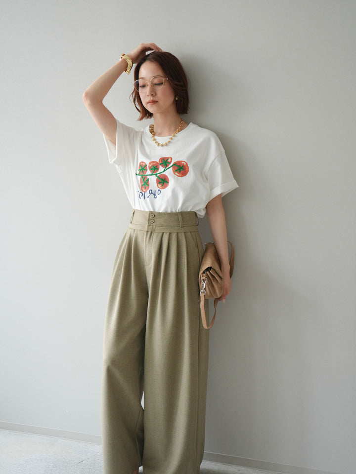 【預購】番茄刺繡T卹/白色