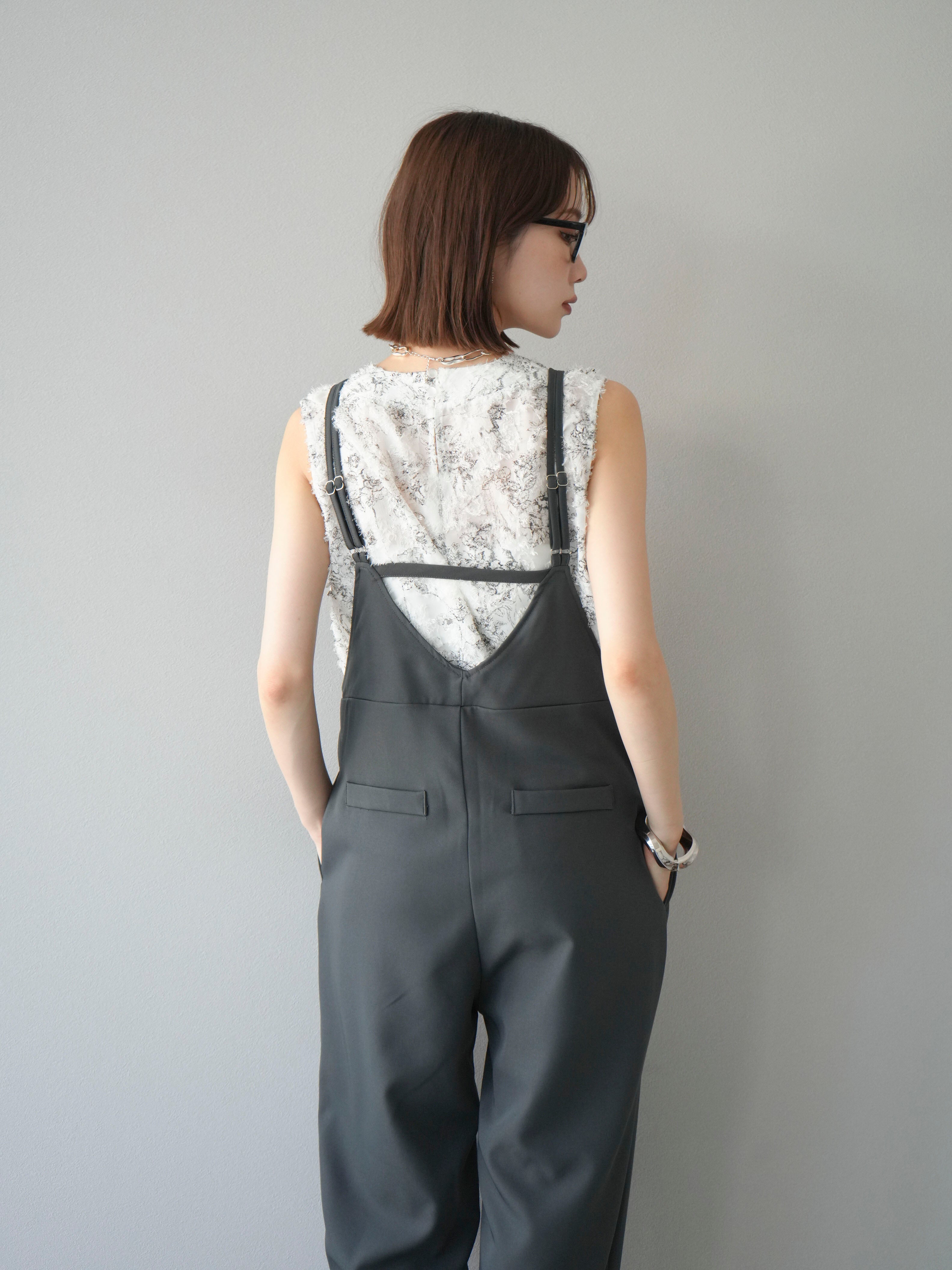 予約]バックデザインダブルストラップオールインワン/チャコール – Lumier