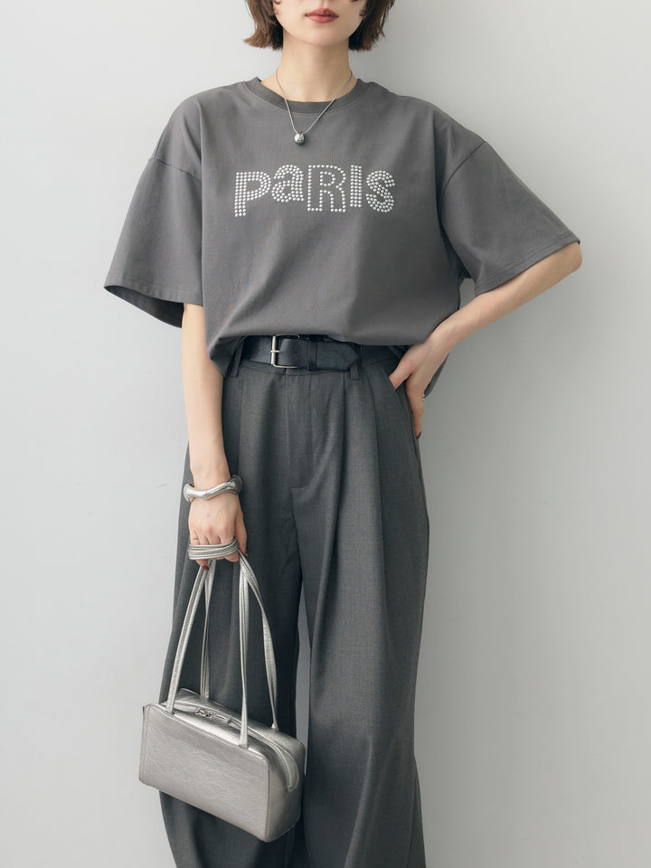 [予約]スタッズロゴTEE/gray