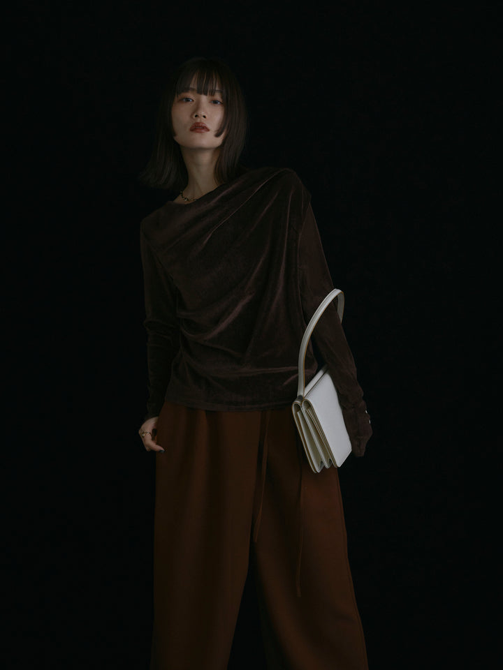 【Allure】[SET]シアーベロアタックデザイントップス+シアーベロアタックデザイントップス(2set)