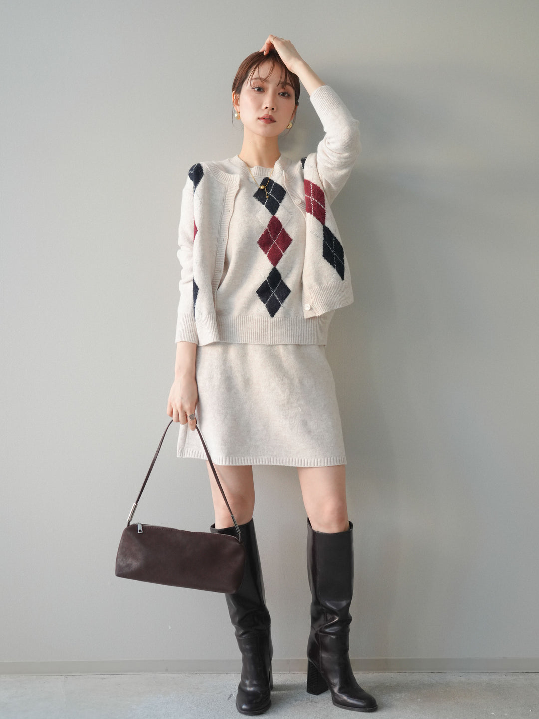 [SET]アーガイル柄3ピースSET UP(2set)