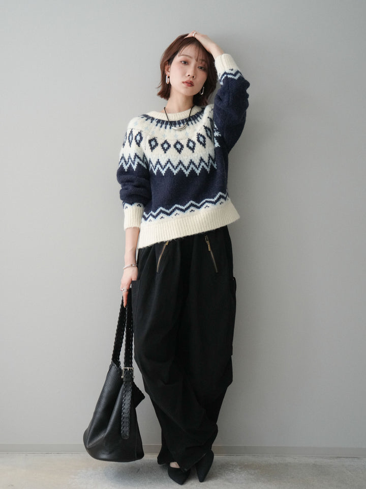 [予約]コットンタックループパンツ/black