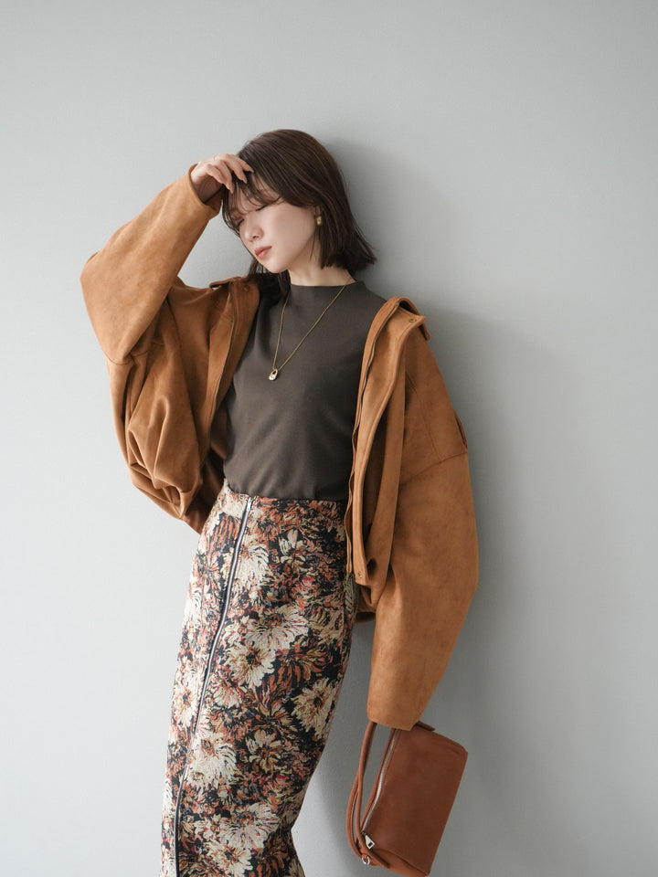 [予約]スウェードオーバーブルゾン/キャメル