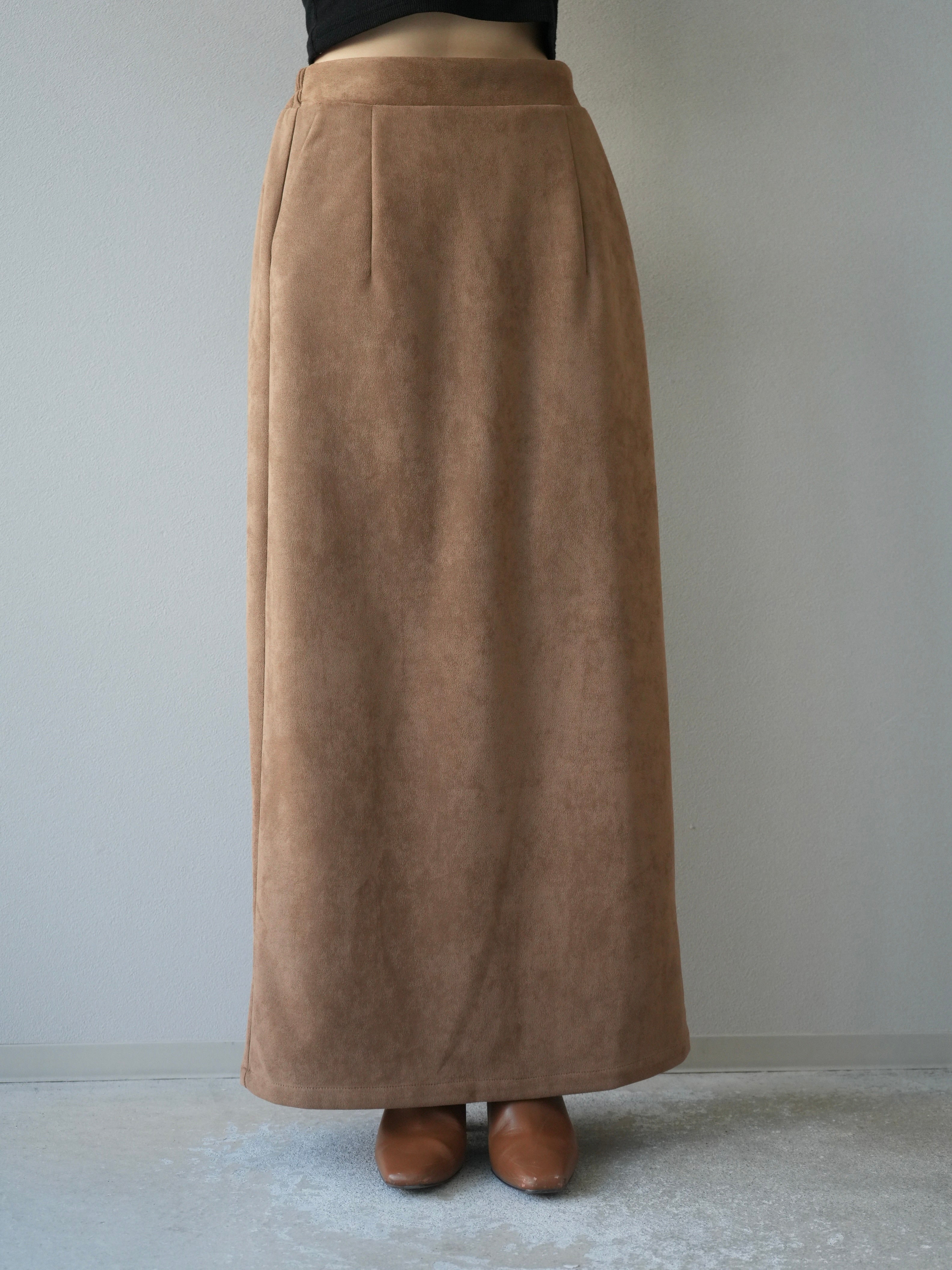 試着のみ MICA&DEAL フェイクスエードタイトスカート キャメル 38 試着のみ MICA&DEAL フェイクスエードタイトスカート キャメル 38 試着