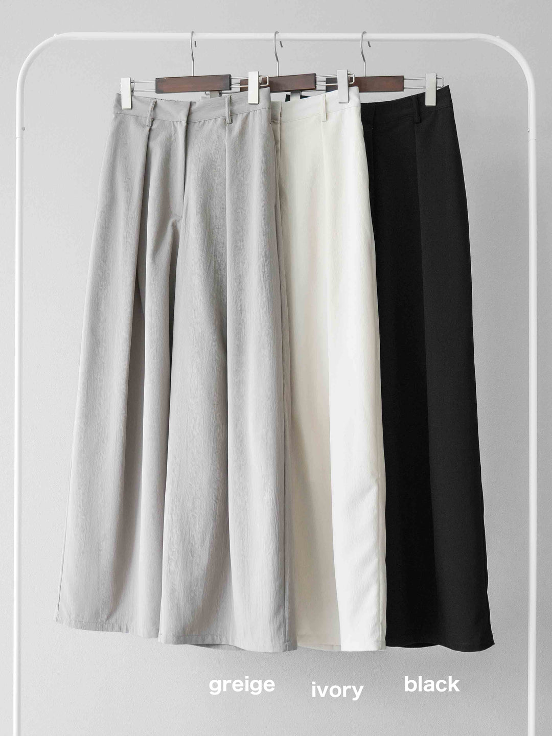 [SET]サマーツイードケープデザインプルオーバー+クレープシフォンタックワイドパンツ(2set)