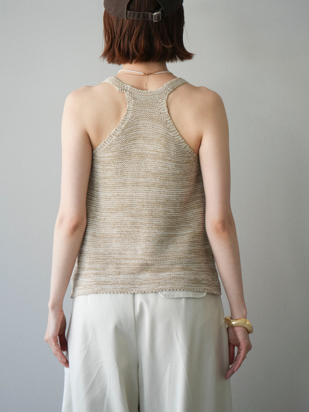 [予約]メランジニットアメスリトップス/beige