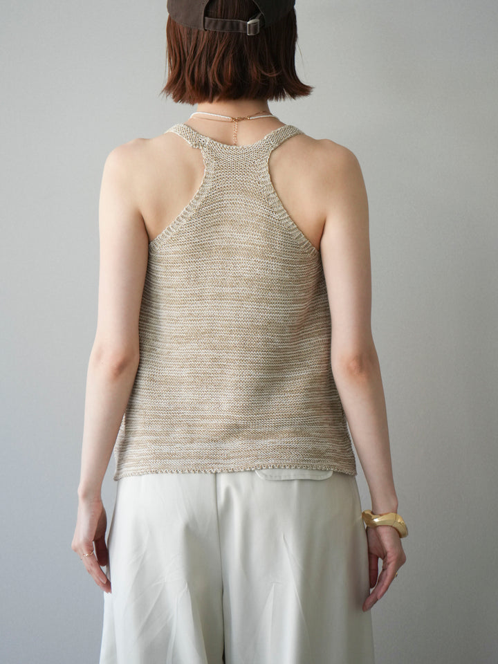 [予約]メランジニットアメスリトップス/beige