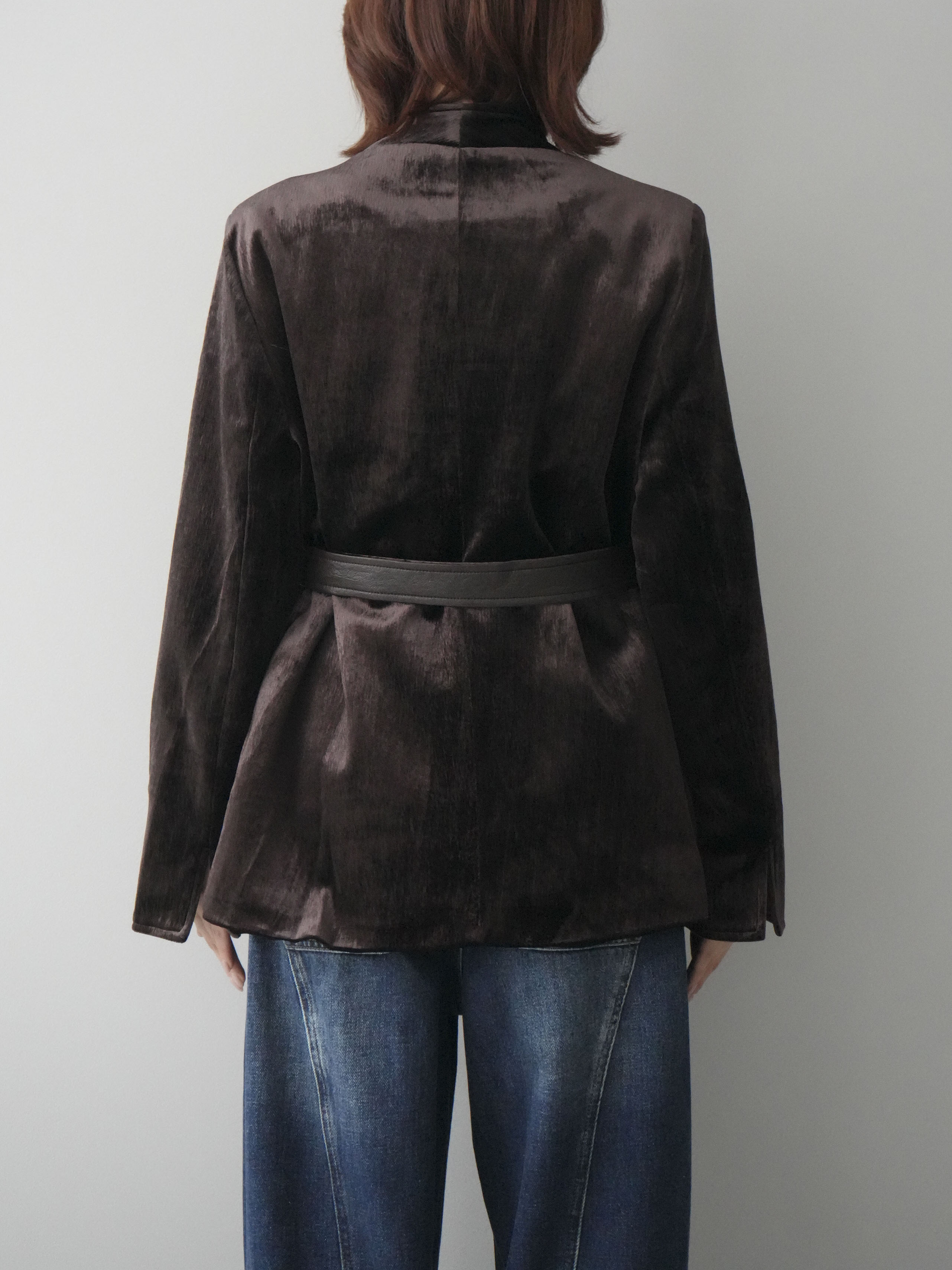 予約]ベロアガウンジャケット/brown – Lumier