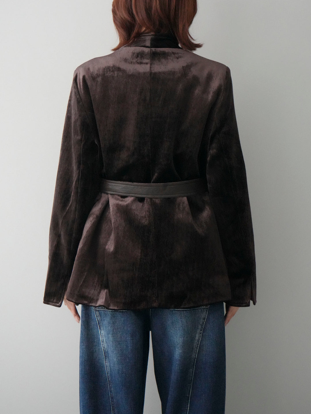 [20%オフ]ベロアガウンジャケット/brown