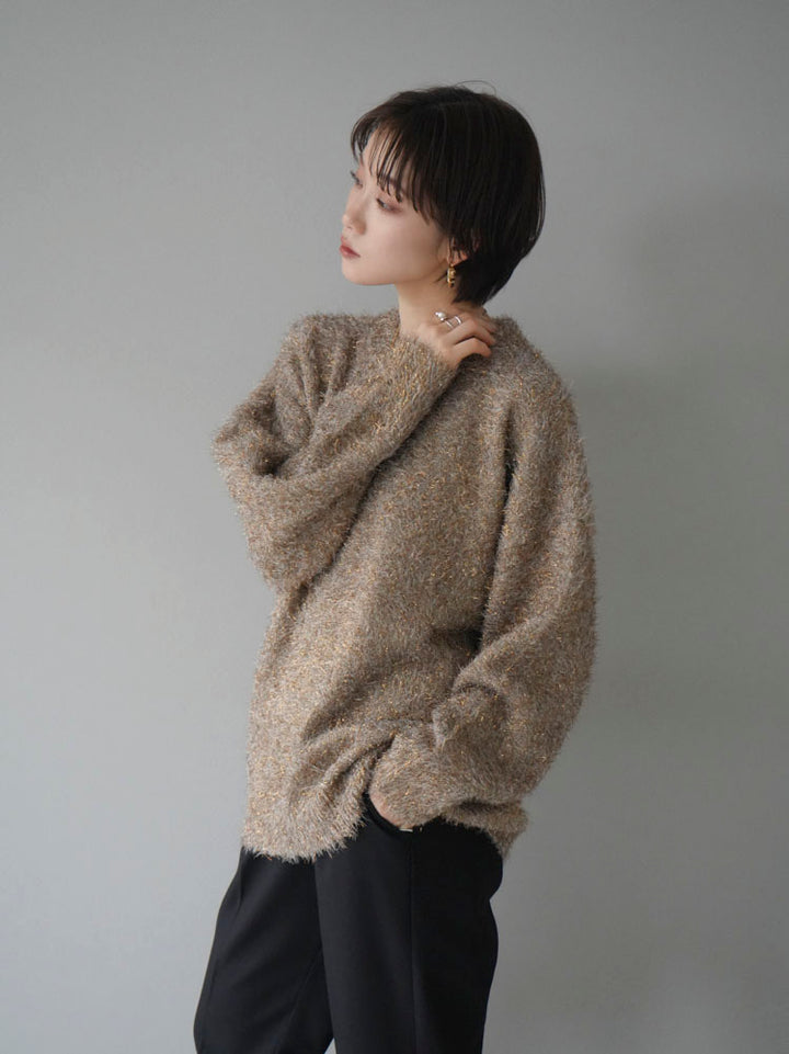 [Pre-order] Glitter knit pullover/gold