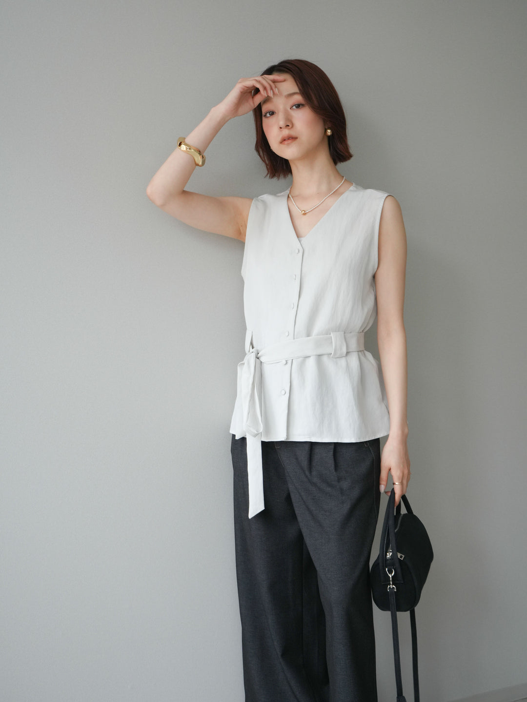 [予約]ウエストマークベスト/gray