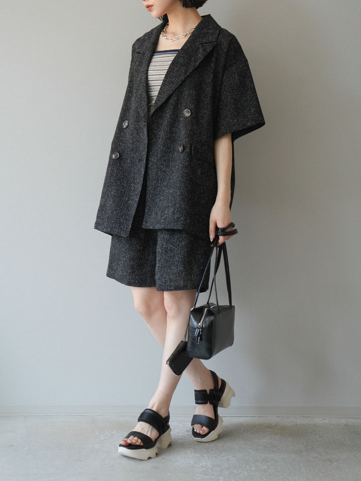 [SET]サマーツイードハーフジャケット+サマーツイードハーフパンツ(2set)