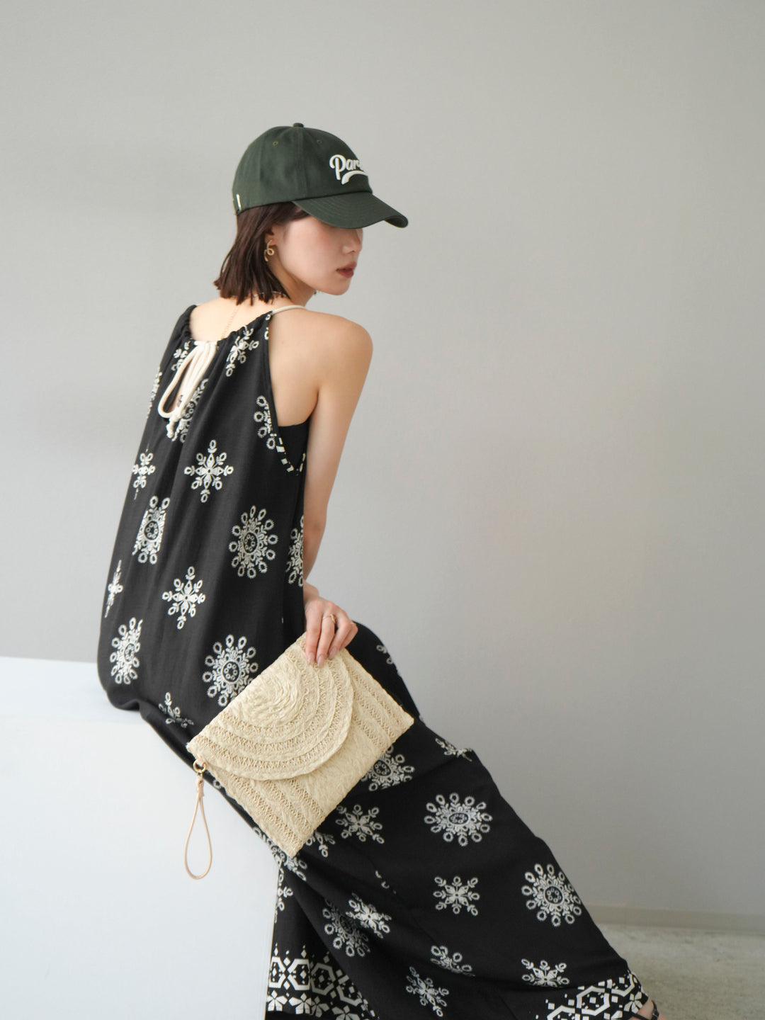 【預購】民族風吊帶洋裝/黑色