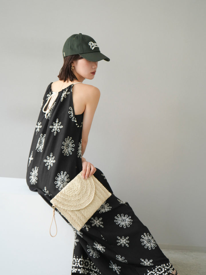 【預購】民族風吊帶洋裝/黑色