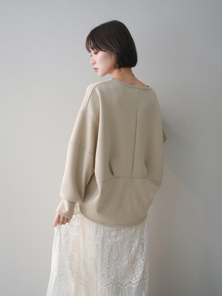 [予約]ライトポンチコクーンプルオーバー/beige