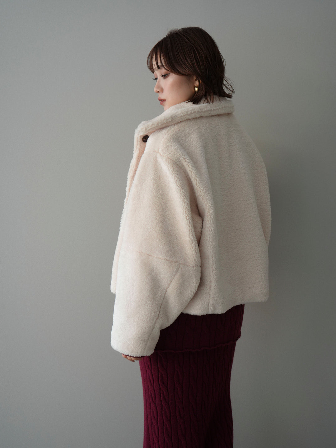 [SET]エコファーステンカラージャケット+選べるアクセセット(2set)