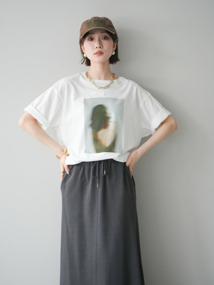 [SET]ブラーアートフォトTシャツ+選べるアクセセット(2set)