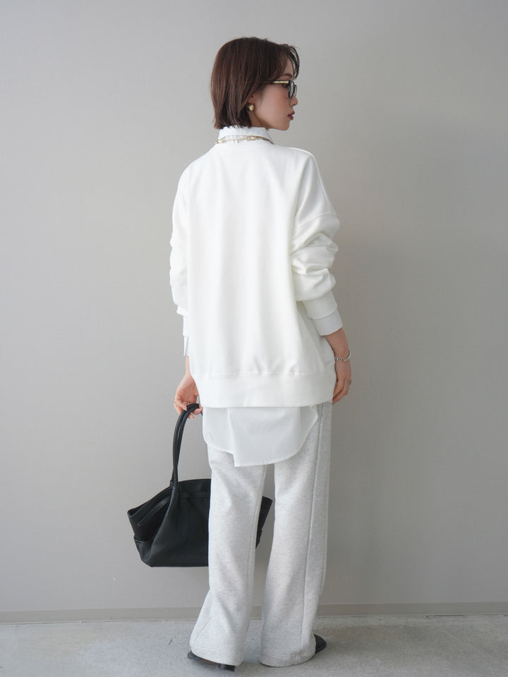 [予約]スウェットフレアパンツ/mokuoatmeal