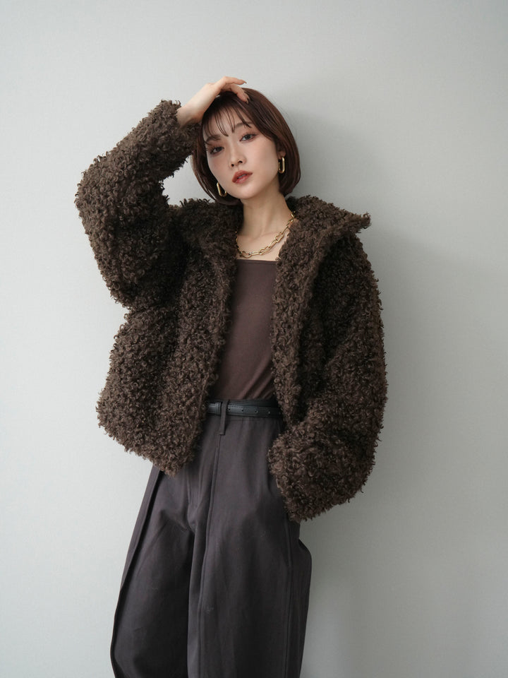 [SET]プードルファーミドルスタンドブルゾン+プードルファーミドルスタンドブルゾン(2set)