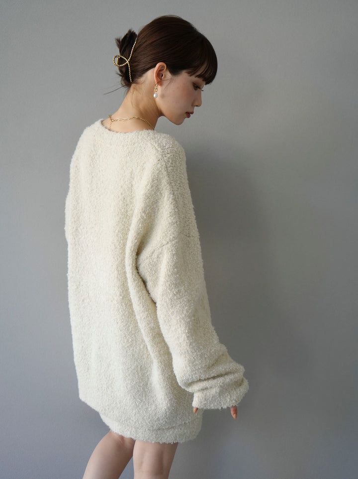 [SET] 橢圓針織衫 & 迷你裙 SET UP