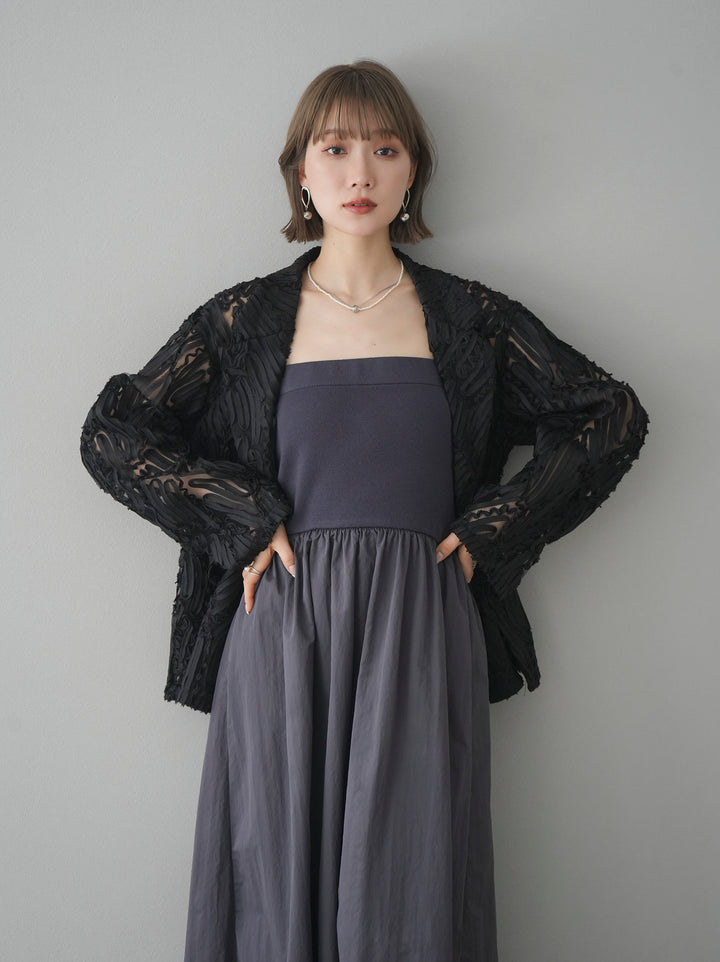 [予約]シアージャガードテーラードジャケット/ブラック